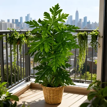 Large Artificial Papaya Leaf 1