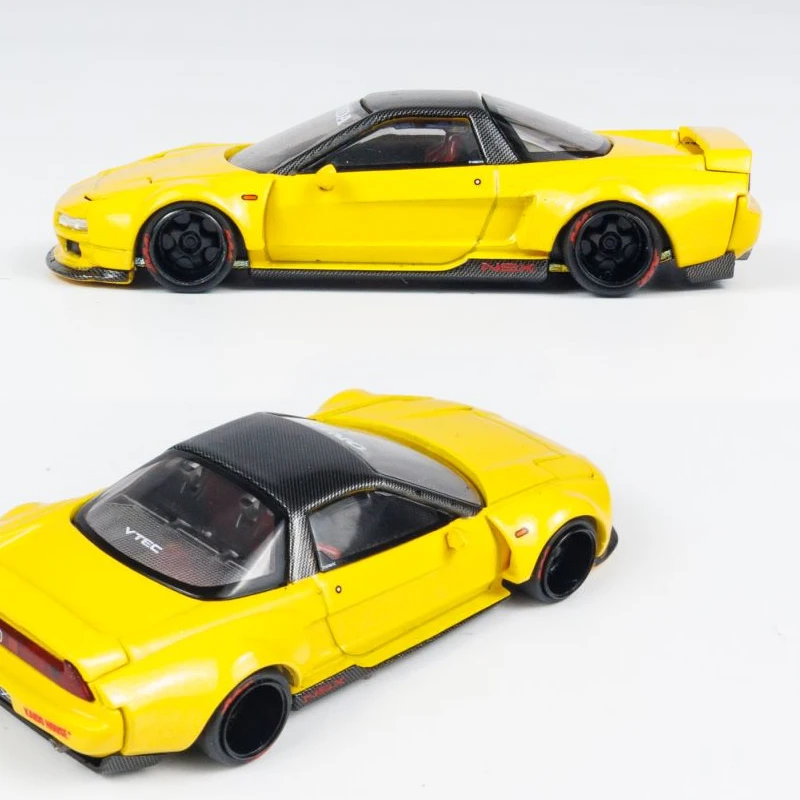ホールハウス-ミニ合金カーモデル、nsxイエローワークスv1