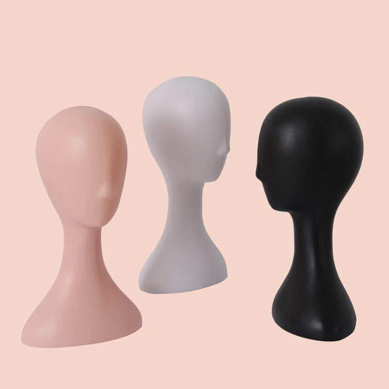 1/2 Pcs Plastic Head Model Mannequin Head Hair Salon Wig Scarf Display Stand Sunglasses Head Model DIY Props Jewelry Organizer 50pcs lot hair clips display cards blue kraft paper hairpin cardboard holder for diy hair jewelry display packaging price tag