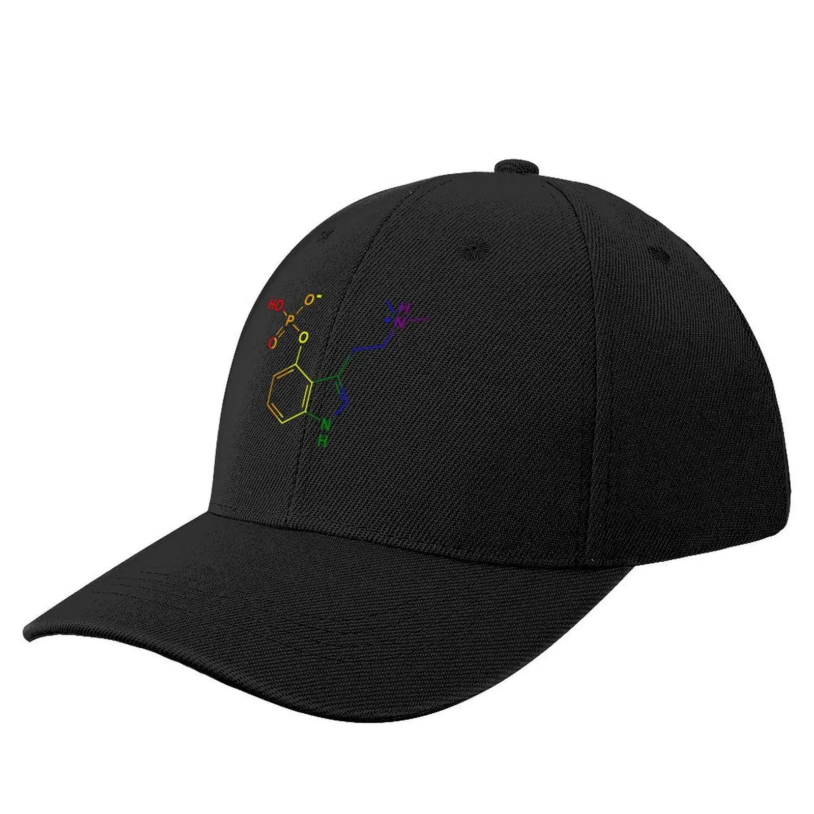 

Rainbow psilocybin chemical structure Baseball Cap Icon Christmas Hat Anime Hat Kids Hat Woman Hats Men's