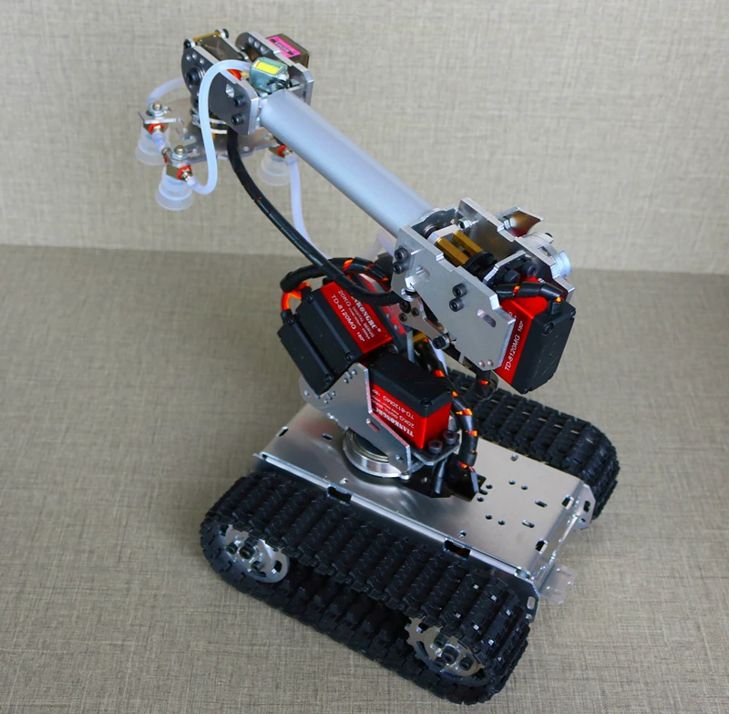 Robot Arm Kit 7 Dof Manipulator Robot Arm Large Suction Air Pump Arduino Robot Multi-Dof Mindustrial Robotic Model 6-Axis Arm Robot DIY Kit