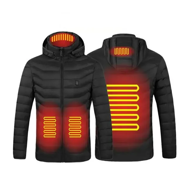 Electric Heating Jacket Rechargeable Electric Heating Jacket Windproof Four Control 21 Zone Heating Suitable for Outdoor Camping 6