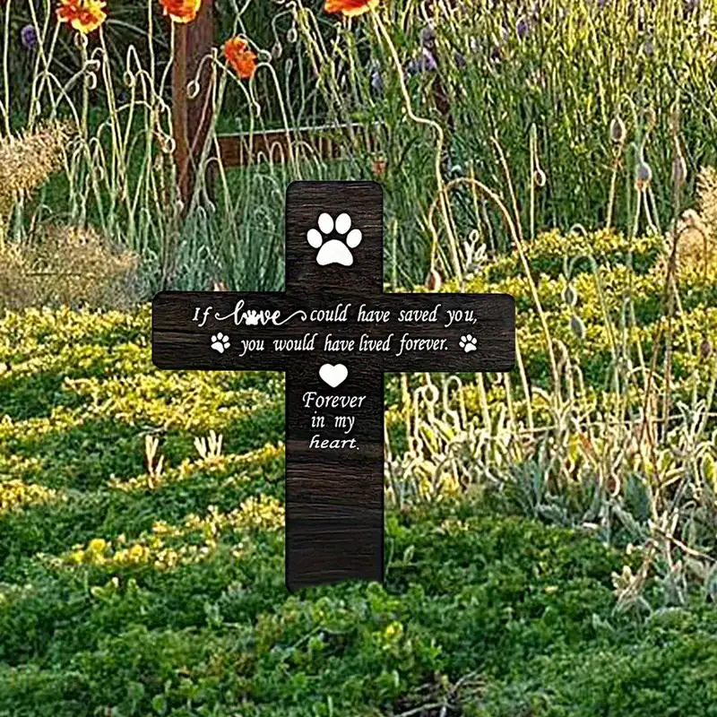Pet Memorial Graves Markers Memorial Garden Cemetery Yard Decoration Dog Grave Stake Pet Loss Plaques Outdoors pet memorial stones