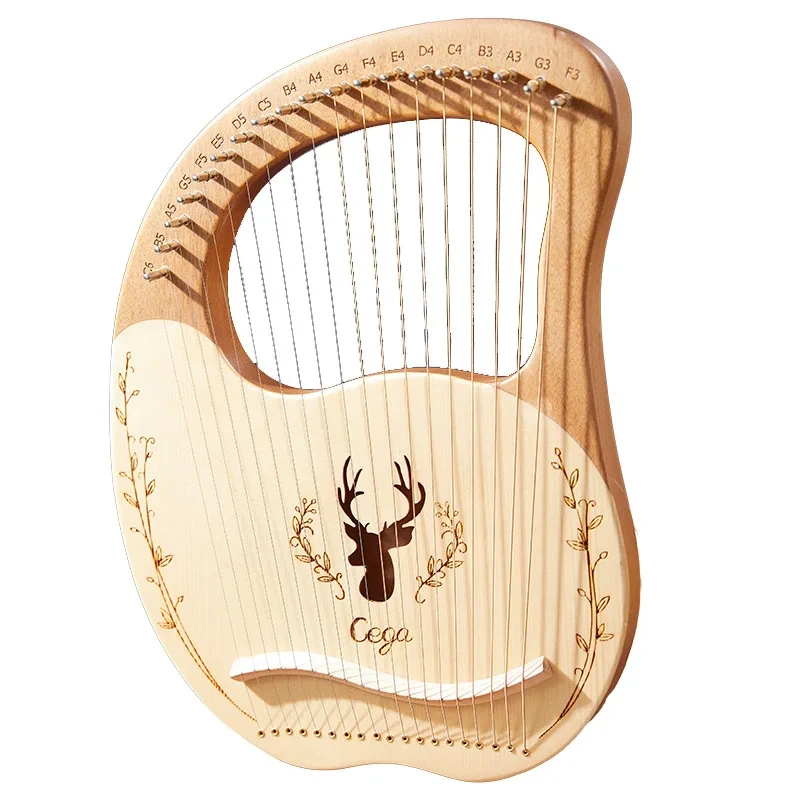 

New Harp Easy To Learn Portable 19 String Wooden Lyre Piano Niche Musical Instrument With Accessories For Beginners Holiday Gift