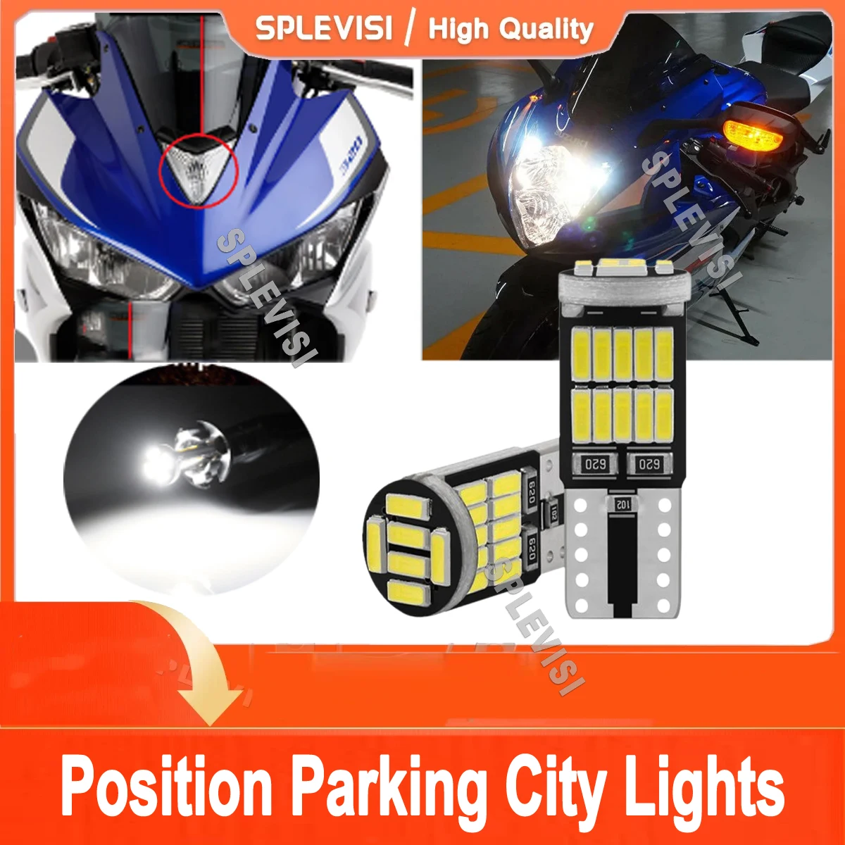 

2Pc W5W LED Motorcycle Position Parking Light FOR Yamaha YZF R3 LED Headlight Pilot Park Lights T10 2014 2015 2016 2017 2018