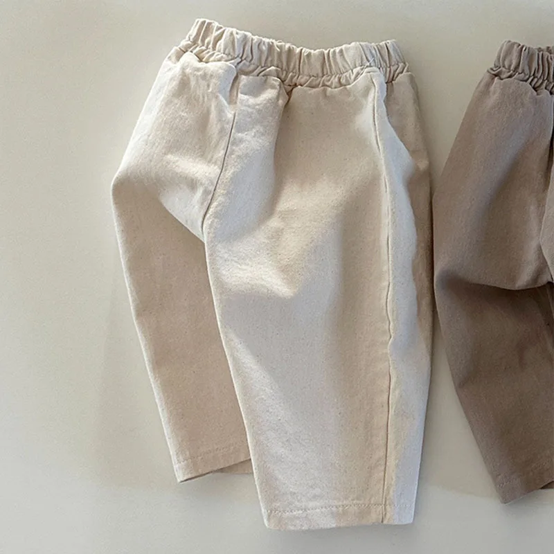 2025 Summer New Baby Casual Pants Solid Infant Loose Trousers Thin Cotton Toddler Pants Boy Girl Harem Pants Children Clothes 6