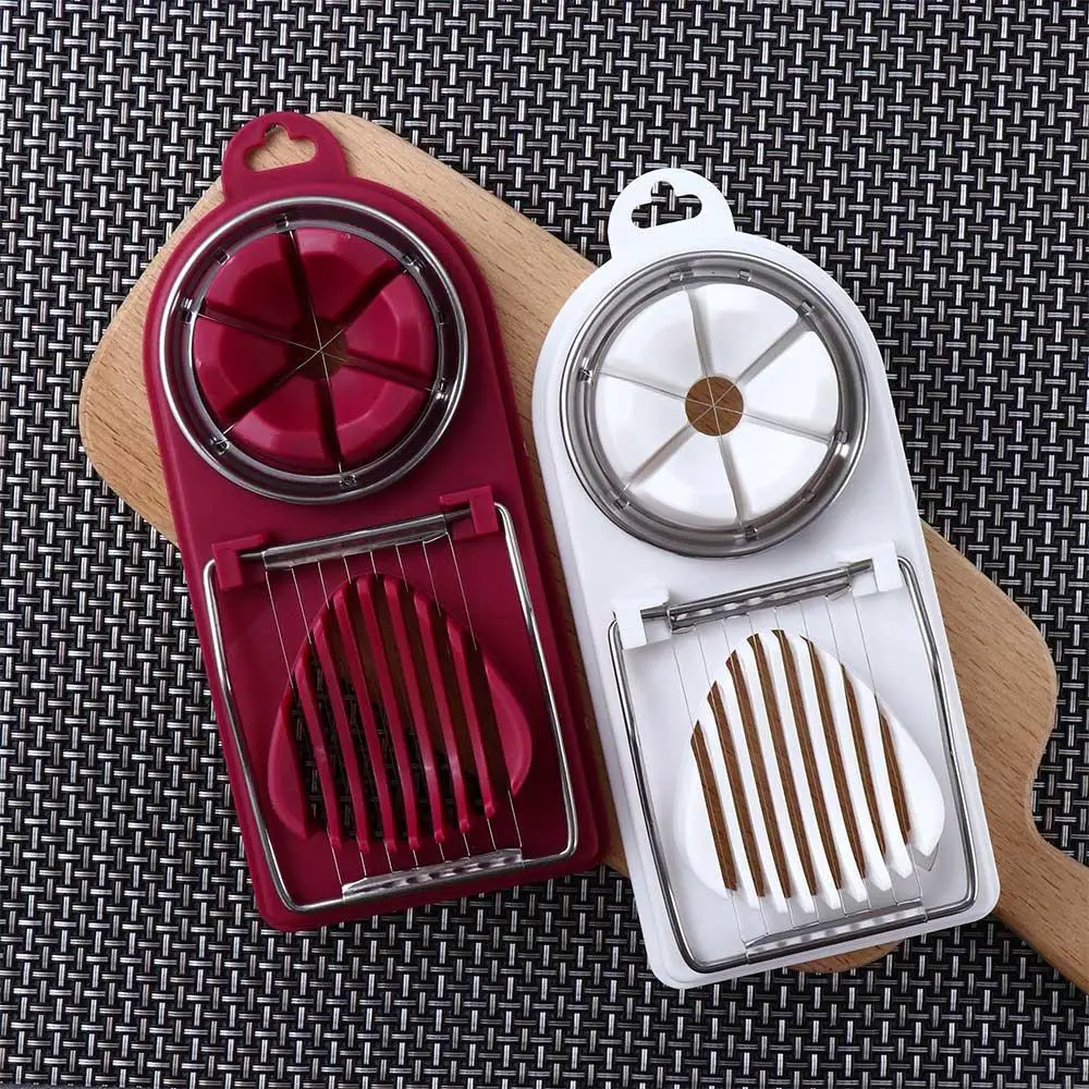 Fruit Hard Boiled Eggs Stainless Steel Wire Multifunctional Baking Cooking Cutting Tool Splitter Egg Slicer Yolk Separator egg cutter egg separator