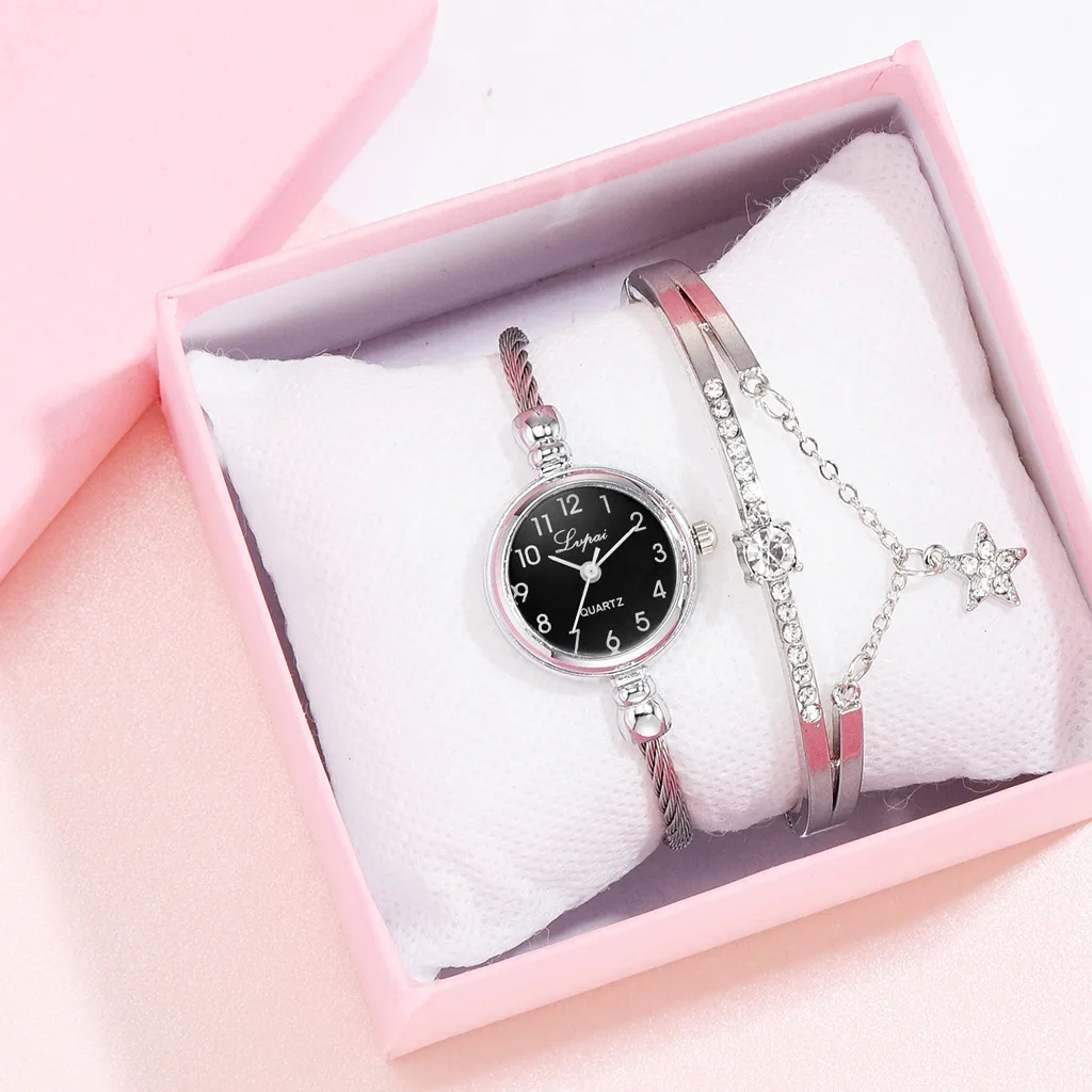 

2022 Watch with Bracelet Luxury Women's Wristwatch Fashion Bangle Ladies Dress Wrist Watch Elegante Clock Gift Relogio
