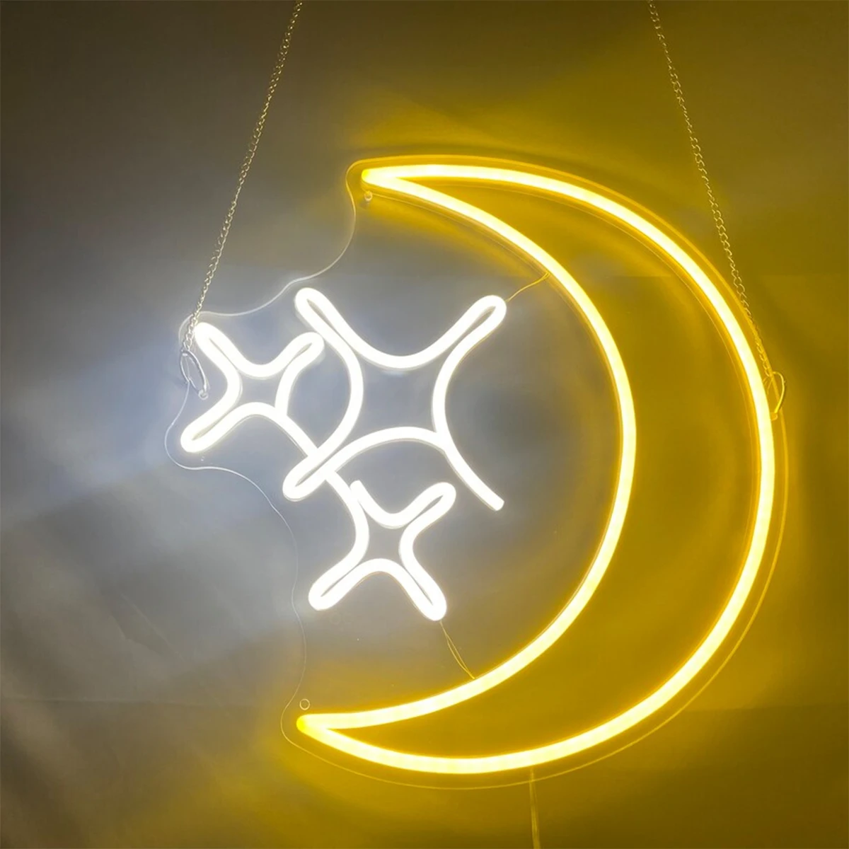 

Moon Neon Sign Custom Star Moon Neon Decoration Outdoor Party Wedding Bedroom Wall Decor Landscape Art Led Neon Gifts