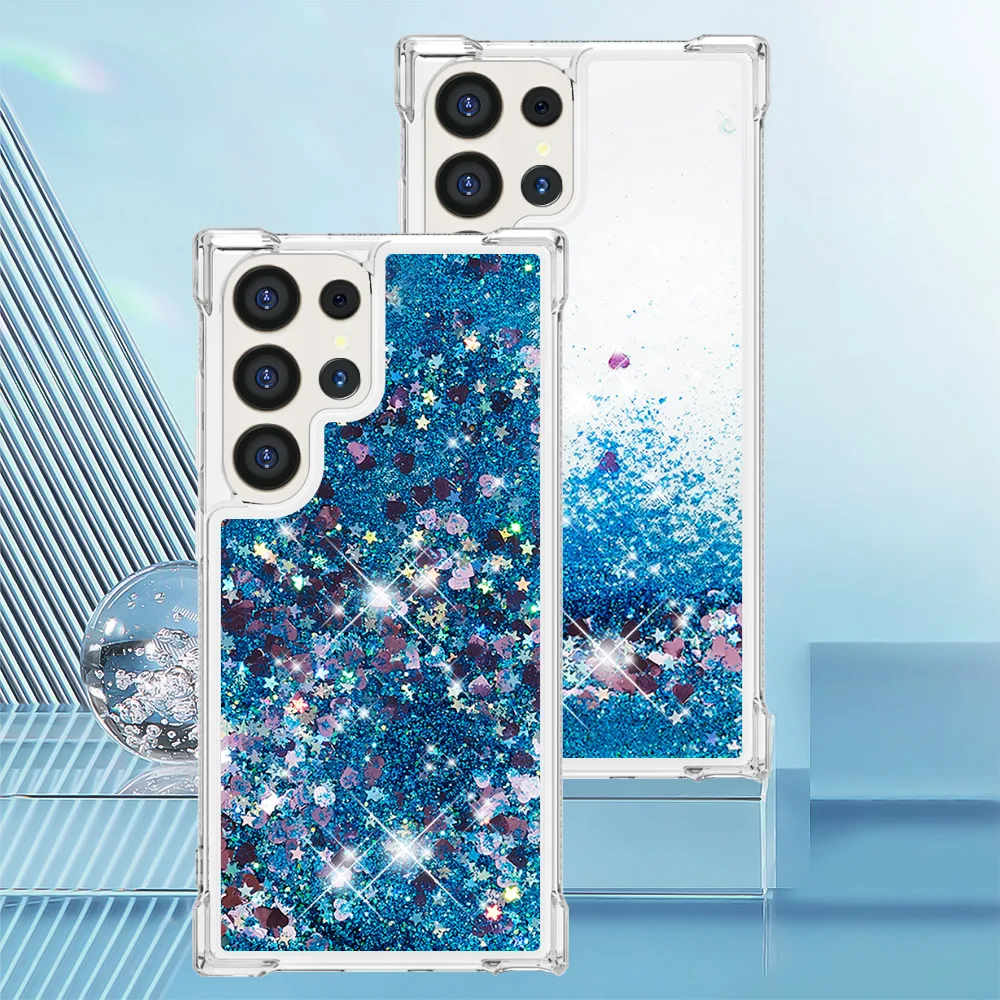 Bling Glitter Liquid Quicksand Phone Case For Samsung Galaxy