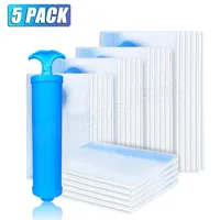 3/5PCS Vacuum Storage Bags For Clothes,Bedding,Space Saving Bags Storage Vacuum Seal Packet,Folding Compressed Organizer Bag 1