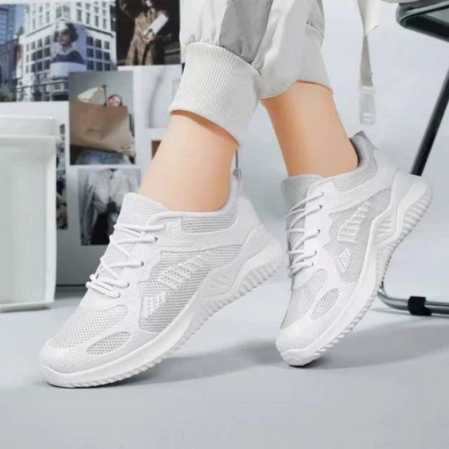 Women Casual Shoes Fashion Breathable Walking Mesh Flat Shoes Sneakers Women  2023 Gym Vulcanized Shoes White Female Footwear - AliExpress