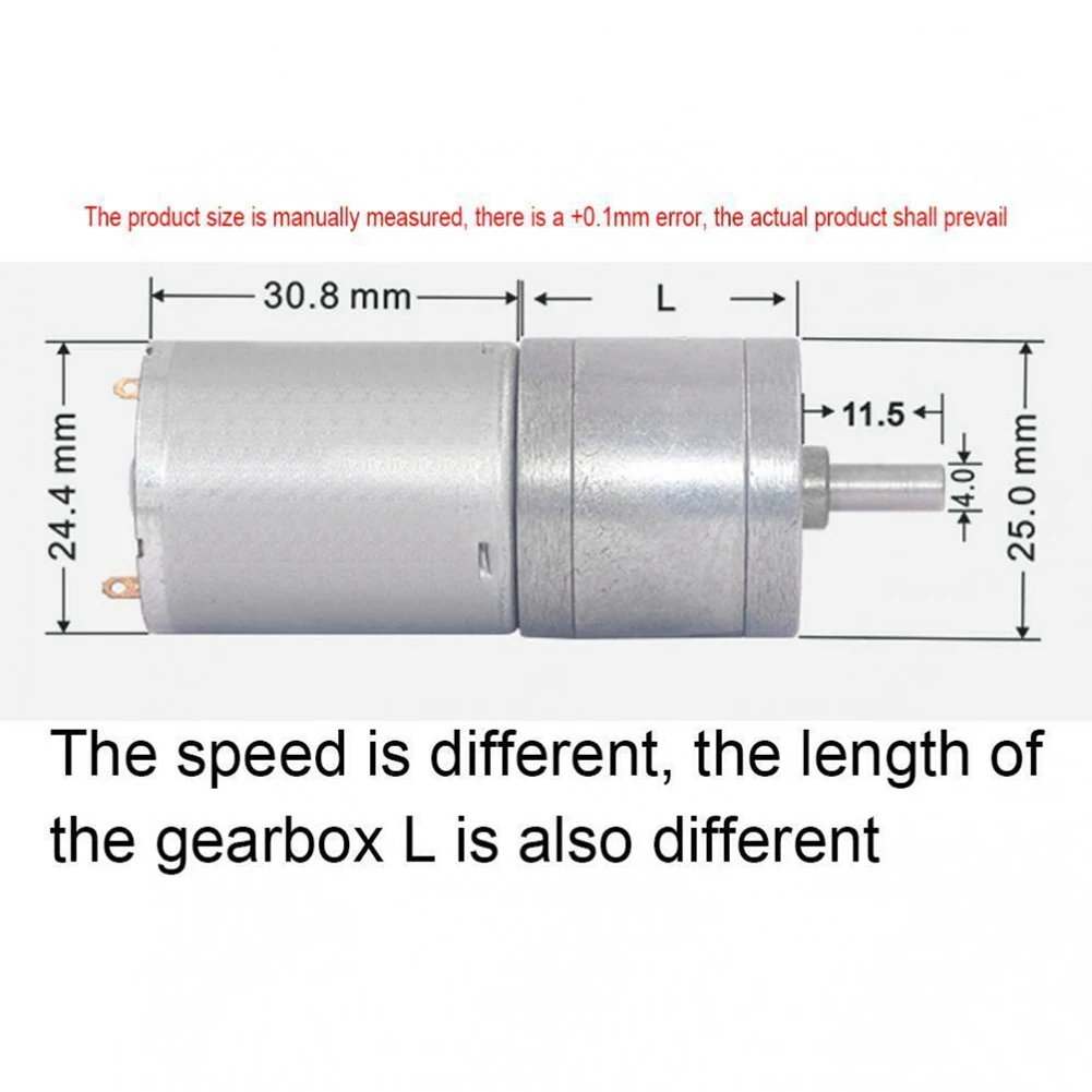 DC Gear Motor JGA25-370 12V Gear Motor DC Reducer High Torque 22RPM-1360RPM Speed