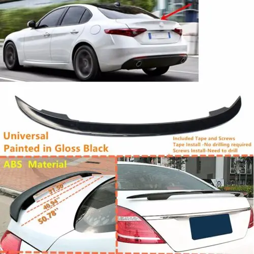 

Fit For 17-2023 Alfa Romeo Giulia ABS Plastics Spoiler Trunk Sedan Universal Rear Wing Body Kit Accessories