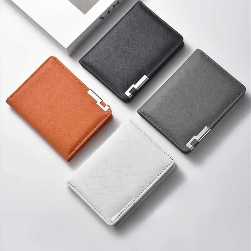 Sleek Geometric Black Faux Leather Wallet with Multiple Card Slots