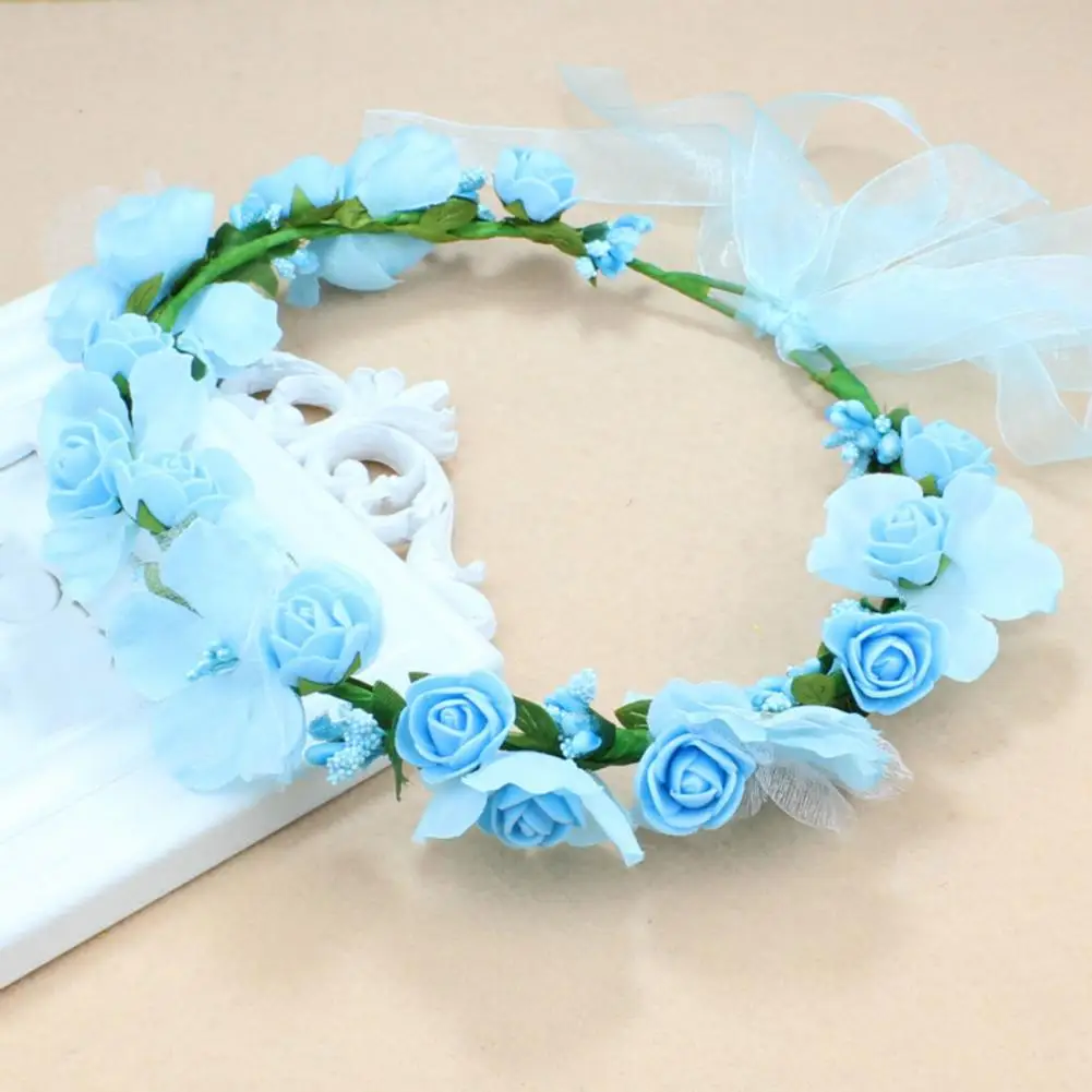 Flower Crown Princess Style Fairy Girls Flower Hairband Adjustable Anti-slip Headband for Bridal Wedding Children Wreath Photo new hot sell 3 hoops big white petticoat super fluffy crinoline slip underskirt for wedding dress bridal gown in stock