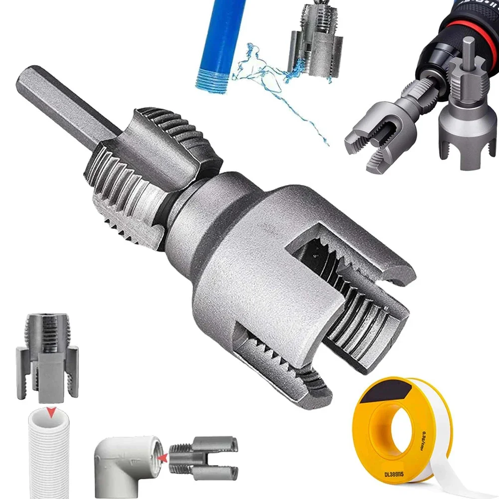 PVC Pipe Thread Cutting Tool Kit for Electric Drill