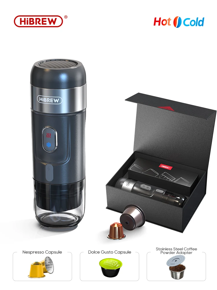 HiBREW Portable Coffee Machine for Car & Home,DC12V Expresso Coffee