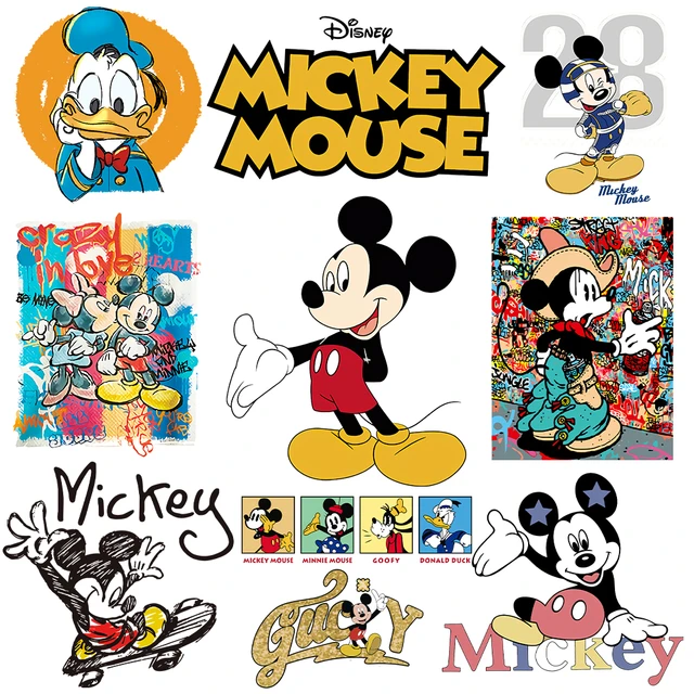 Disney Mickey Minnie Mouse Iron on Patch Iron on Vinyl for Clothes Parches  Termoadhesivos Para Ropa