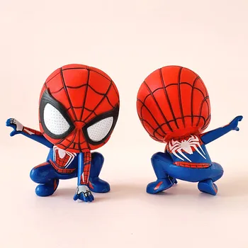 Miniso 8cm Marvel Spider Man Home coming BJD Spiderman Super Hero Figure Model Toys for Boys