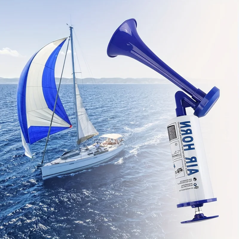 Portable Horn, Handheld Sports Horn, Super loud, Metal signal boat horn, Reusable Stadium Horn.