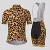 Women's Cycling Clothing Gradient Leopard Print Summer Cycling Jersey Set Women Breathable Short Sleeves Mountain Bike Clothes 5