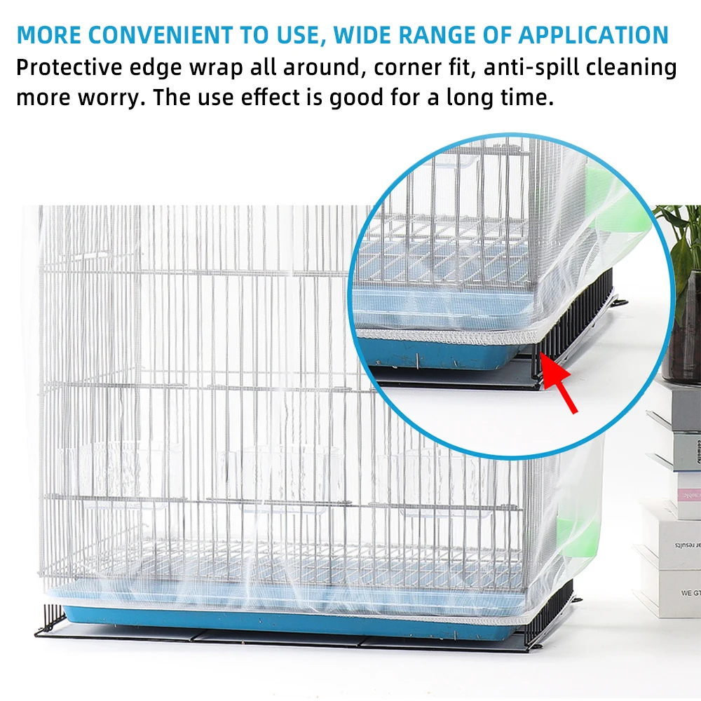 Title 10, Nylon Mesh Bird Cage Cover Shell Skirt Net Easy...