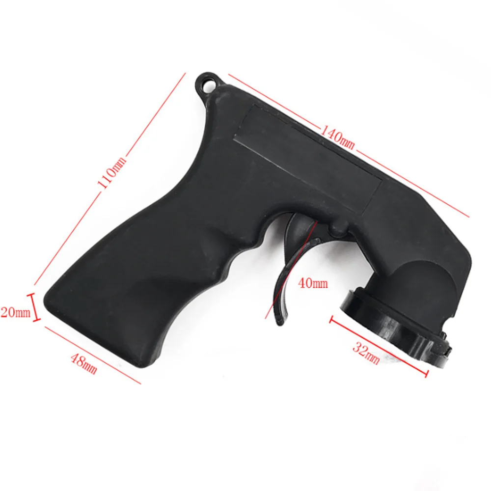 Spray converter for paint care, aerosol spray gun handle with full grip, trigger lock collar, car maintenance painting tool.