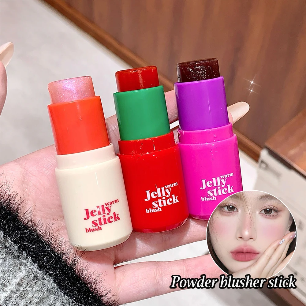Cappuvini Blush Jelly Warm Change Blush Stick Fruity Eyeshadow Stick Moisturizing Jelly