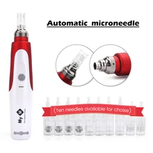 

Bayonet Dr Pen with 12pcs Needle Cartridge NeedleTip Exfoliate Shrink Pores Device Electric Micro Rolling Derma Pen Therapy