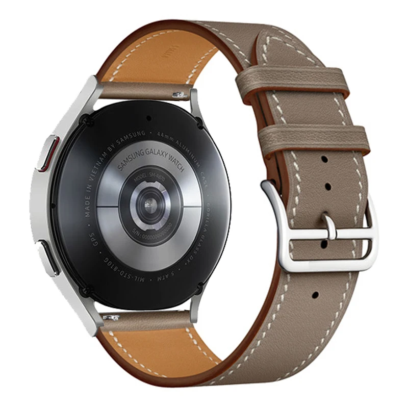

Ремешок кожаный для Samsung Galaxy watch 4/5/6 classic/5 Pro/active 2/Gear s3, 20 мм 22 мм