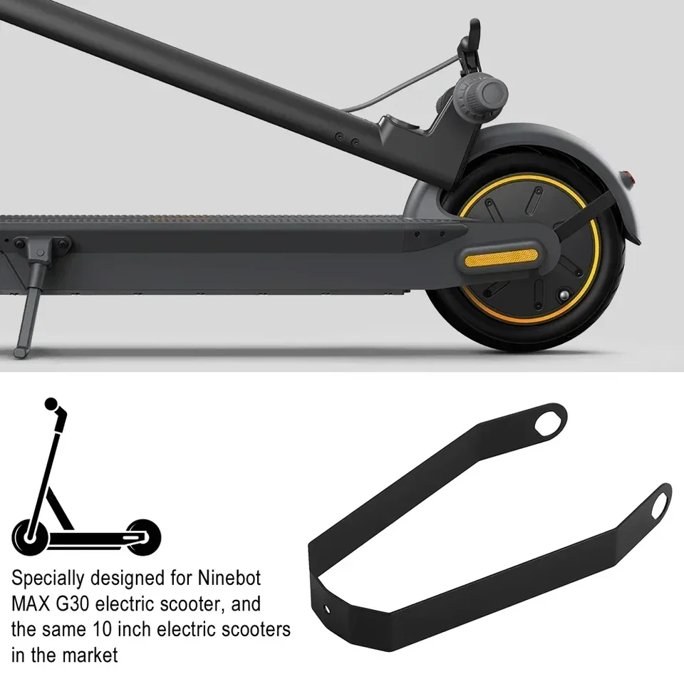 Parafango Posteriore Con Fanale Per Ninebot MAX G30/G30D – Kit In ABS+PC – Antischizzo, Luce Freno Inclusa, Facile Installazione