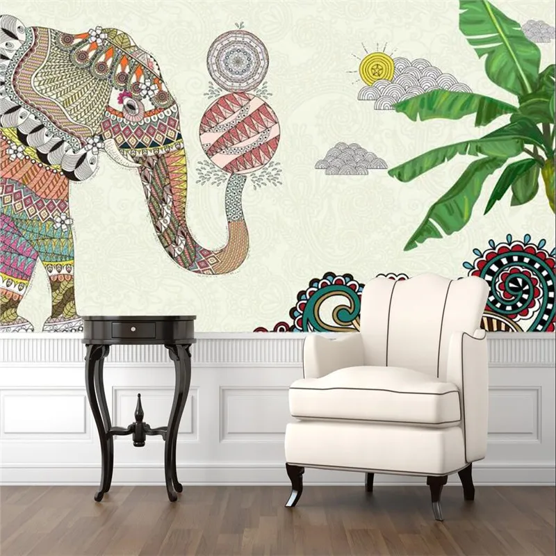 

Custom Thai Elephant Wallpapers for Living Room Bedroom Wall Paper 3D Bar Restaurant Decor Mural Wallpaper Papel De Parede 3d