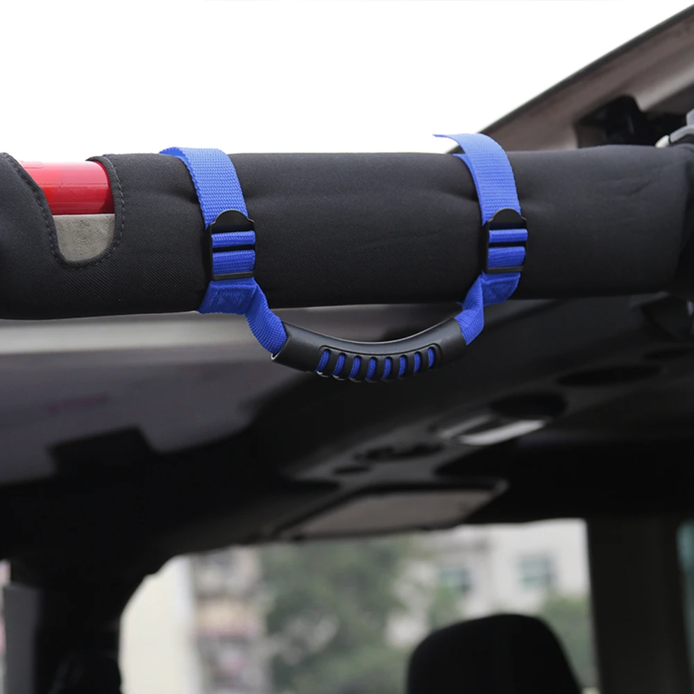 Jeep roll bar handles 1Pc 4x4WD armrest top grab handles grip bar pulling tab roll bar mount for CJ TJ JK JL
