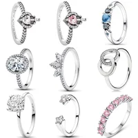 European Ring 925 Silver Square, Pentagram, Size 6789 Suitable For Women's Jewelry Parties, Fashionable Weddings