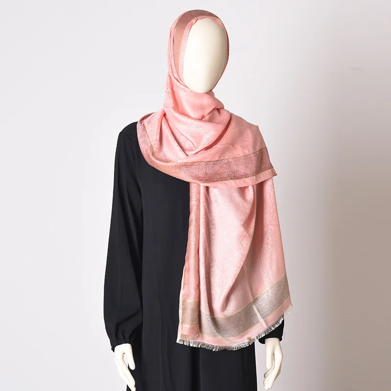 Muslim Türkiye Solid Color Striped Scarves Advanced Sunscreen Headband Scarves Hot Casual Scarves in Europe and America70*180cm