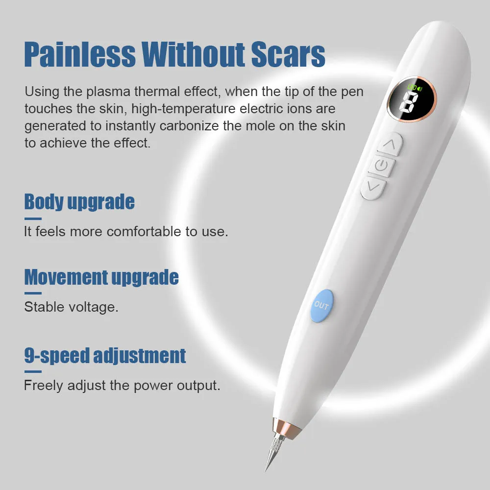 Skin Tag Remover Laser Plasma Pen Eliminator Wart Cauterizer Laser Pen Papilloma Removal Plasma Jet Acne Tattoo Berrugas Mole Polka Dot Remover Kite Skin Cleaning