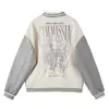 VIntage Collage Varsity Jackets Men Baseball Uniform Embroidery Oversized Women's Coat Patch PU Sleeves Fashion man clothing 5