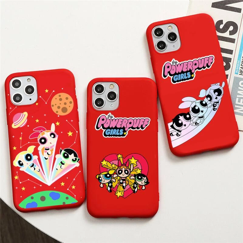 Intuïtie Opschudding Schrijft een rapport Toys Cartoon Powerpuff Girls Phone Case For Iphone 14 Plus 13 12 11 Pro Max  Mini Xs X Xr Red Cover - Action Figures - AliExpress