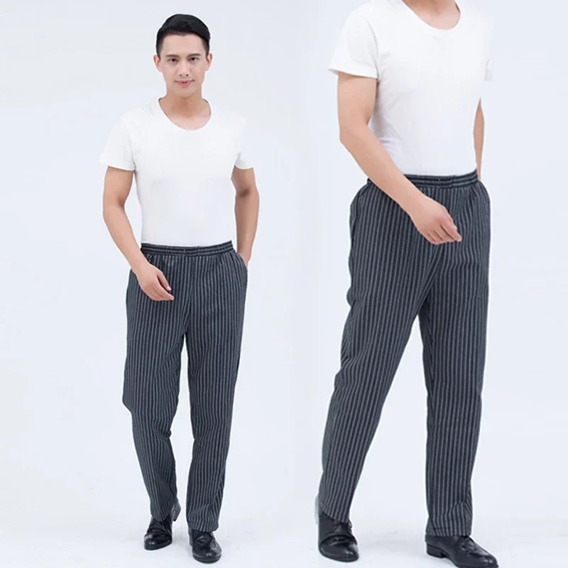 Unisex Chef Pants Cook Chef Bakery Pants with Elastic Waist Hotel Restaurant Kitchen Work Long Food Service Uniform chef pants chef work clothes