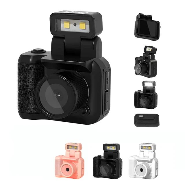 HD 1080P Y4000 Kids Monoreflexes Style Mini Camera With Flash Lamp And Battery Dock Portable Video Recorder With LCD Screen