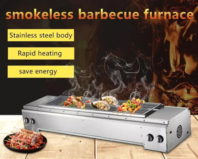 Description Picture 2 of itemCommercial Outdoor Indoor Multifunction Smoke Free Professional Table Top Flat Top Bbq Gas Grill