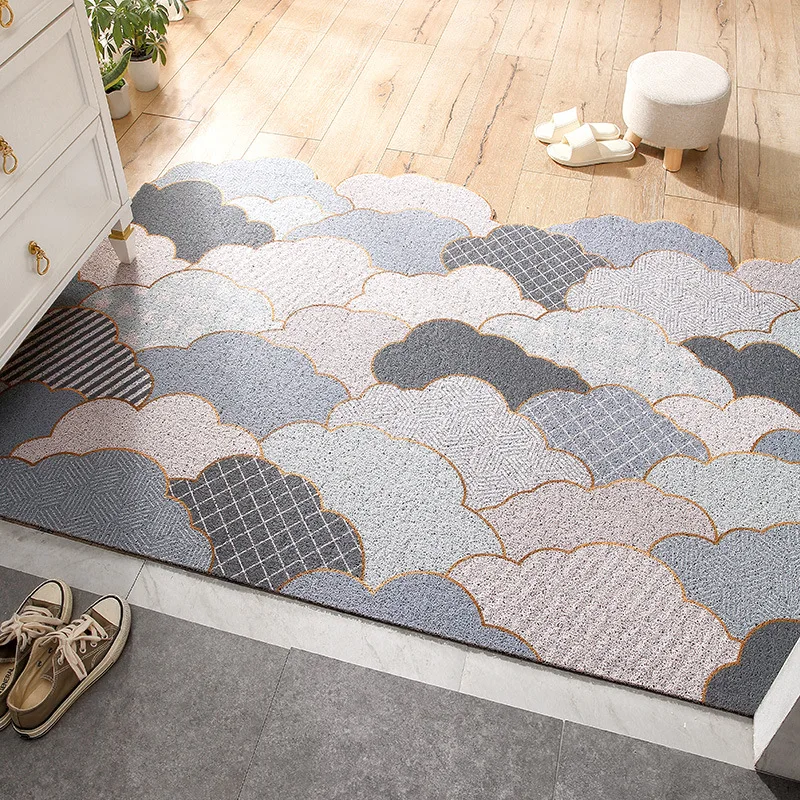 

Non-Slip PVC Entrance Doormats Welcome Pastoral Carpets Beautiful Scenery Rugs Bathroom Mat Stair Hallway Home