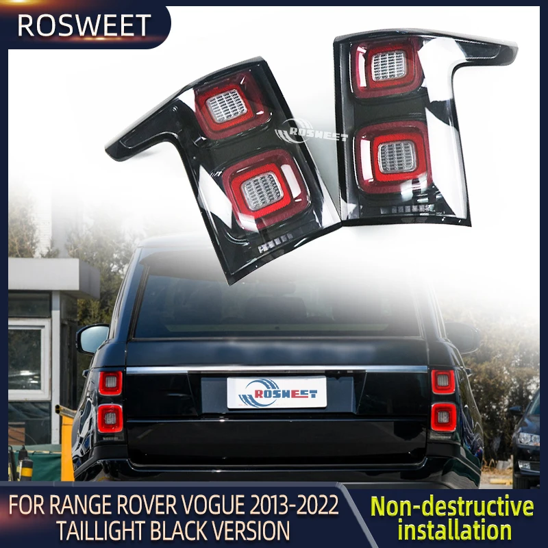 

Задний фонарь, черная версия для Land Rover Range Rover Vogue 2013-2022 L405, задний фонарь, сигнал поворота, аксессуары для автомобиля