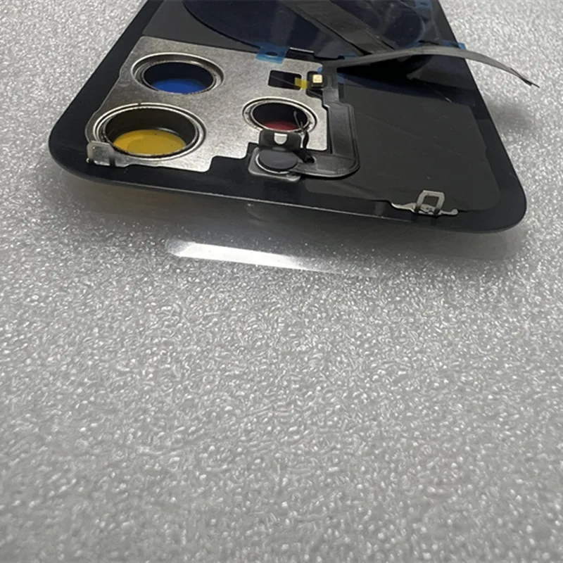 Back Glass Cover For iPhone 15 Pro Max 15 Plus Rear Case Door Housing With Wireless Flex Cable Metal Plate Replacement phone back cover