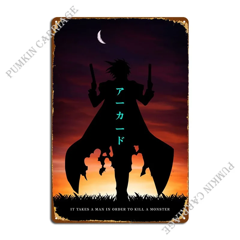 

Alucard Hellsing Anime Metal Plaque Poster Designing Club Pub Designs Party Tin Sign Poster