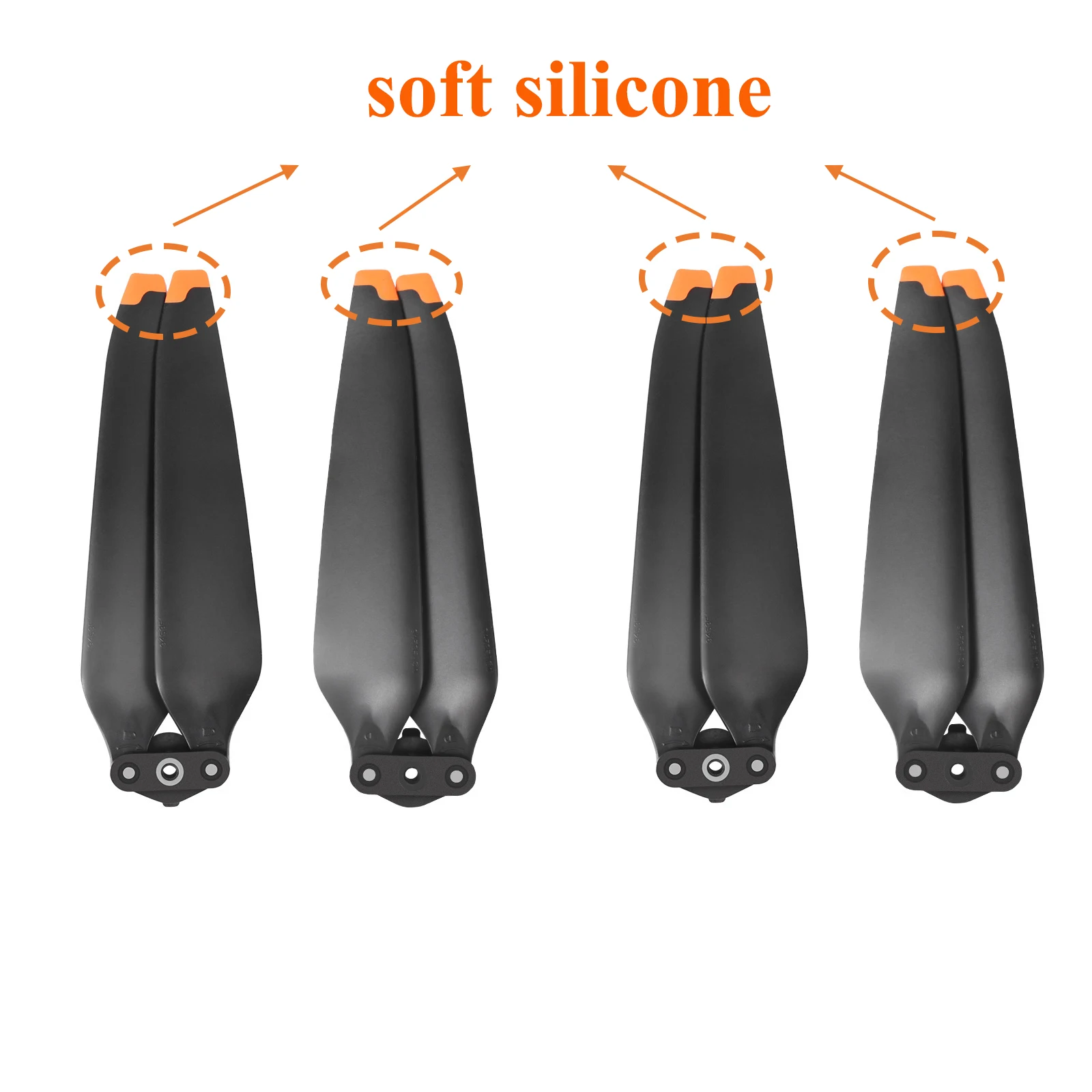 Hélices DJI Mavic 3 Pro - 4 pièces, orange/argent, rapides