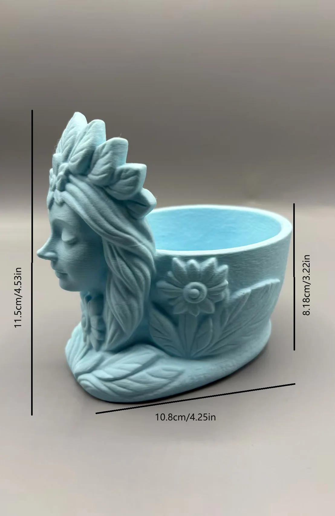Goddess Head Succulent Planter – Creative Human Face Flower Pot for Small Indoor Plants and Home Decor