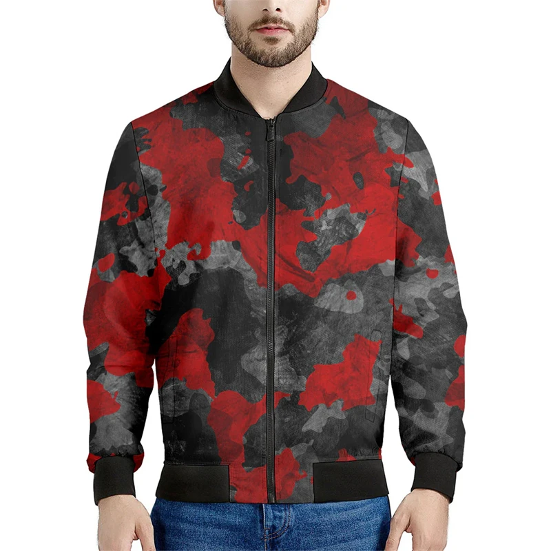 thumbnail image 1 of Chaquetas con estampado de camuflaje vintage, moda informal, primavera otoño, abrigos con estampado 3D de manga larga, sudaderas sencillas de gran tamaño para hombre, 1 of 4