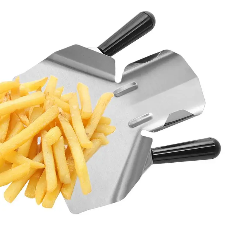 

Fry Bagger Scooper Stainless Steel Scoop Bagger Scooper Quick All Purpose Sturdy French Fry Shov For Fried Snacks French Fries